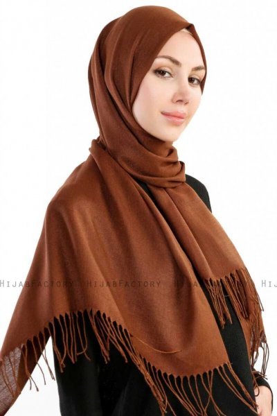 Selin Ljusbrun Pashmina Hijab Sjal Özsoy 160206-3