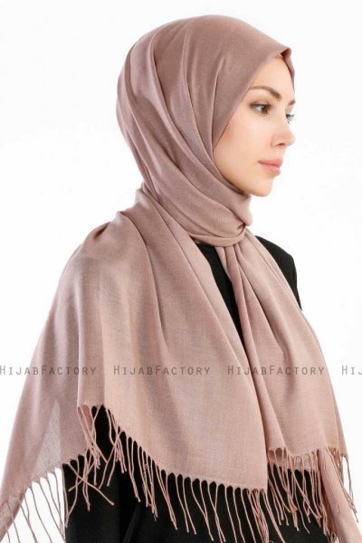 Selin Mörk Taupe Pashmina Hijab Sjal Özsoy 160285-4