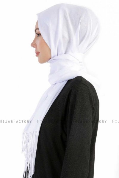 Selin Vit Pashmina Hijab Sjal Özsoy 160240-4