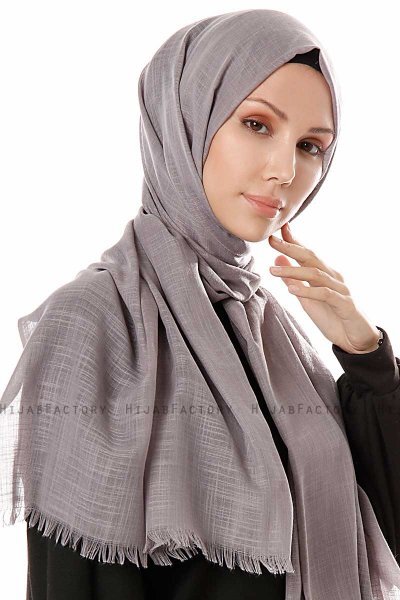 Selma - Hijab Gris Foncé - Gülsoy