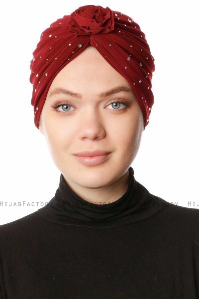 Shereen - Turban Crepe Chiffon Bordeaux - Sehr-i Sal