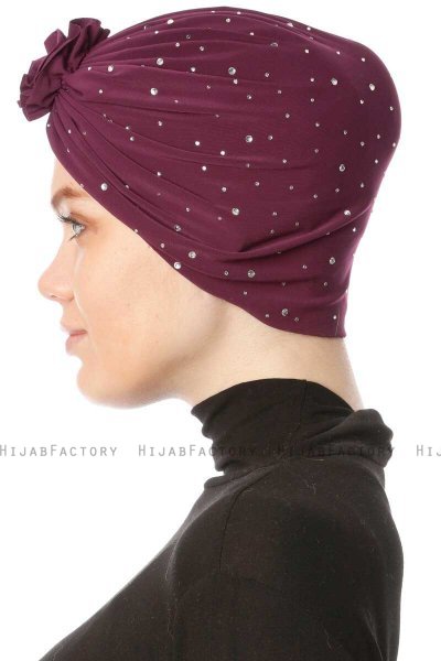 Shereen - Turban Crepe Chiffon Violet - Sehr-i Sal