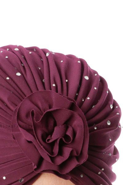 Shereen - Turban Crepe Chiffon Violet - Sehr-i Sal