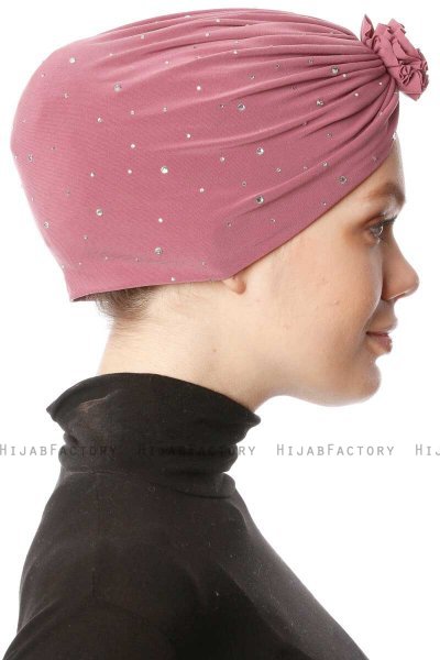Shereen - Turban Crepe Chiffon Rose Foncé - Sehr-i Sal