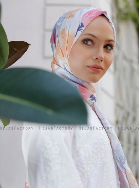 Yumna - Hijab à Motifs Rose Foncé