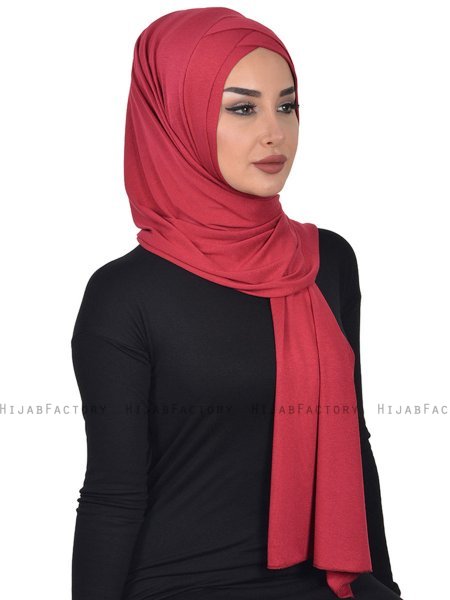 Sofia - Hijab Coton Pratique Bordeaux