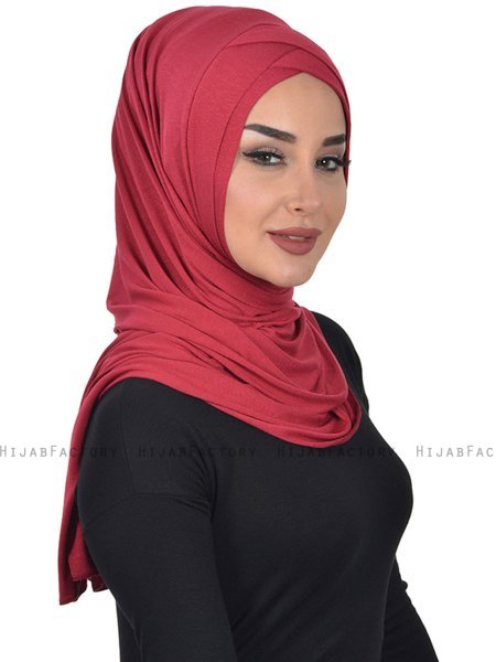 Sofia - Hijab Coton Pratique Bordeaux