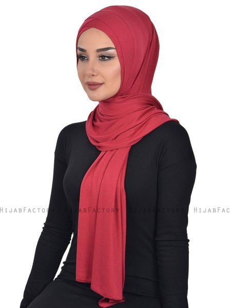Sofia - Hijab Coton Pratique Bordeaux