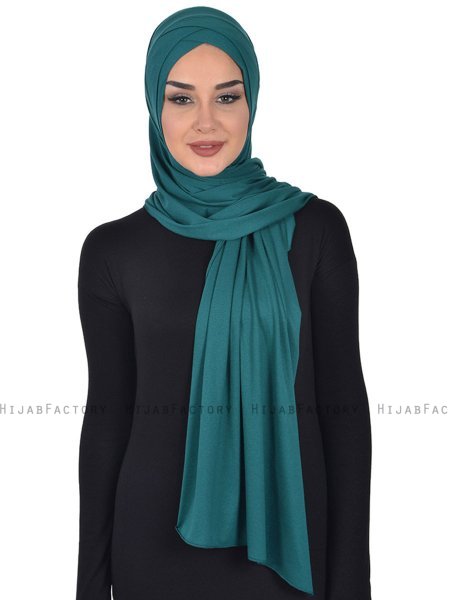 Sofia - Hijab Coton Pratique Vert Foncé