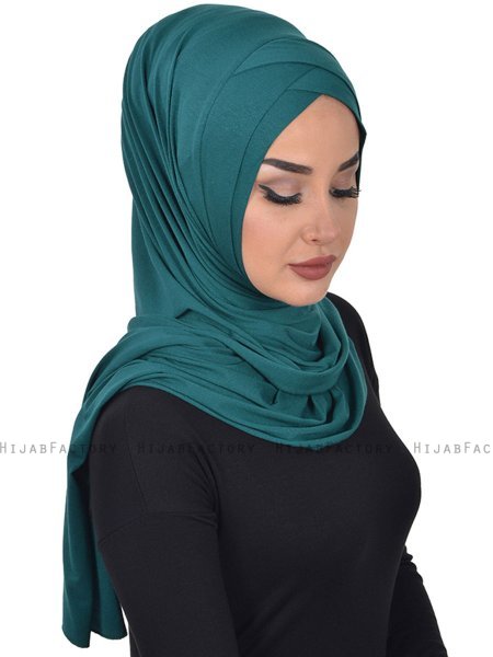 Sofia - Hijab Coton Pratique Vert Foncé