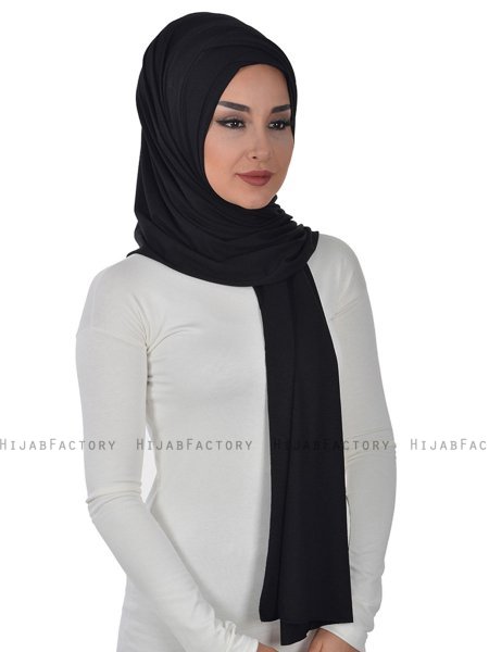 Sofia - Hijab Coton Pratique Noir