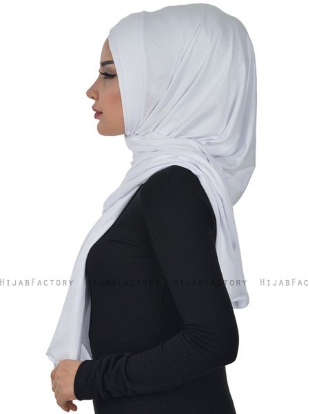Sofia - Hijab Coton Pratique Blanc