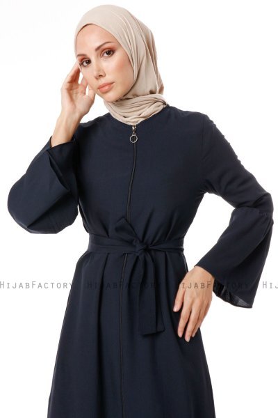 Soraya - Abaya Bleu Marin - Miss Cazibe