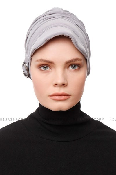 Sumeyye - Turban Gris Clair