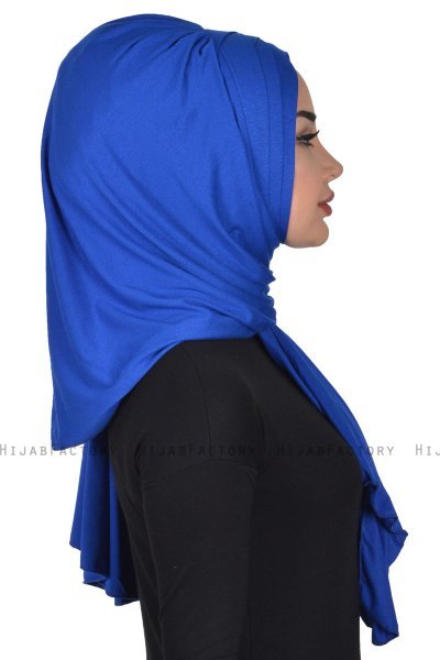 Tamara - Hijab Coton Pratique Bleu