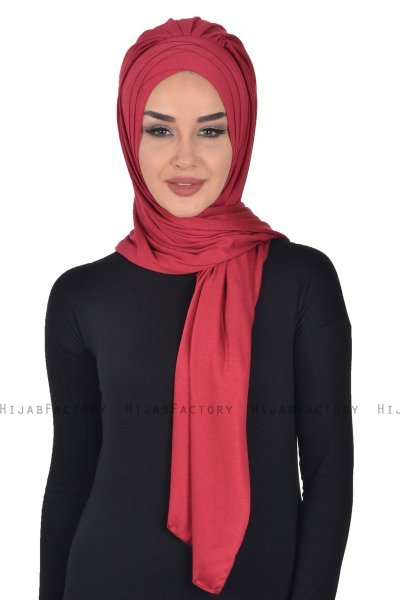 Tamara - Hijab Coton Pratique Bordeaux
