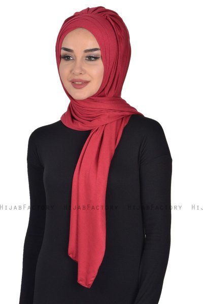 Tamara - Hijab Coton Pratique Bordeaux