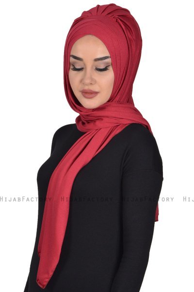 Tamara - Hijab Coton Pratique Bordeaux