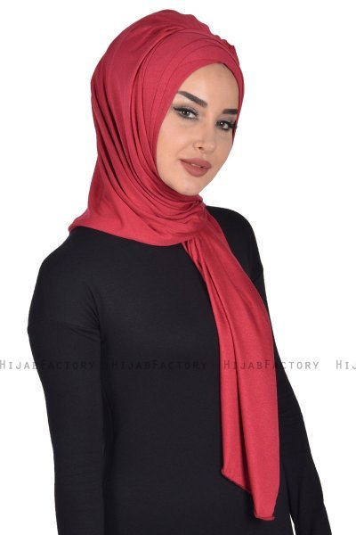Tamara - Hijab Coton Pratique Bordeaux