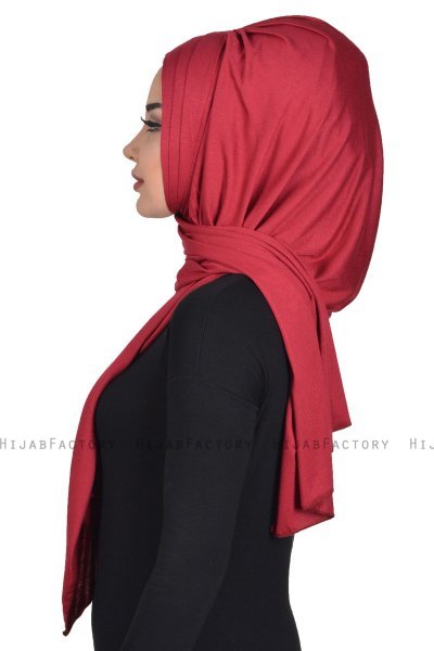 Tamara - Hijab Coton Pratique Bordeaux
