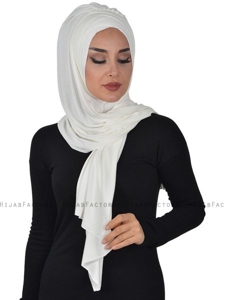 Tamara - Hijab Coton Pratique Crème