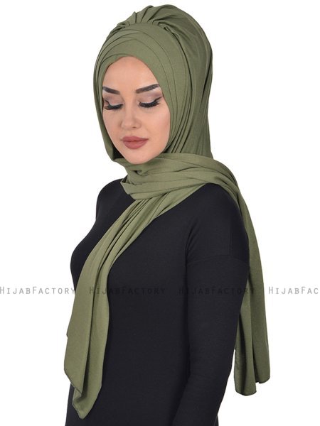 Tamara - Hijab Coton Pratique Kaki