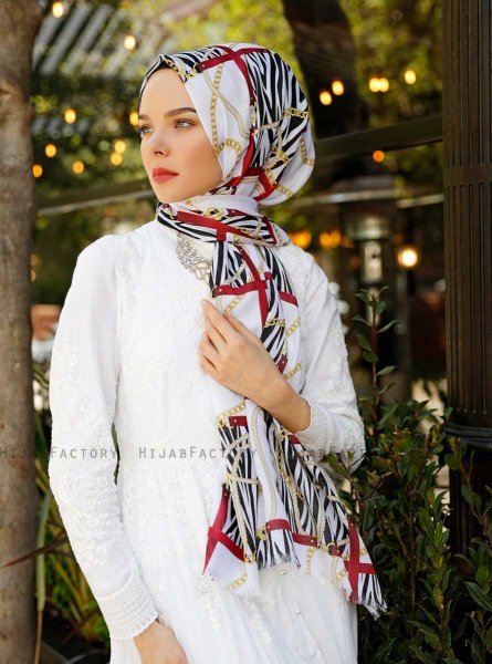 Amapola - Hijab à Motifs Bordeaux - Sal Evi
