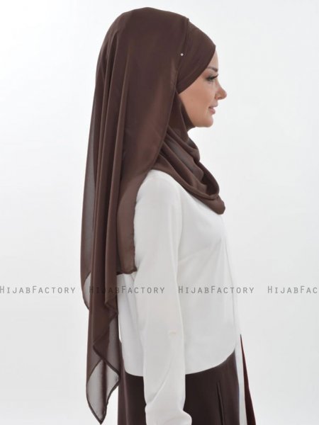 Viola Brun Chiffon Hijab Ayse Turban 325505c