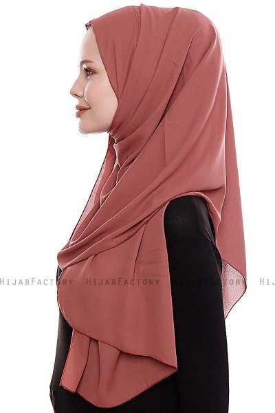 Yara - Hijab Crepe Pratique One-Piece Clay