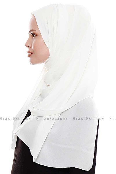 Yara - Hijab Crepe Pratique One-Piece Crème
