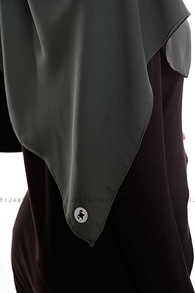 Yara - Hijab Crepe Pratique One-Piece Kaki
