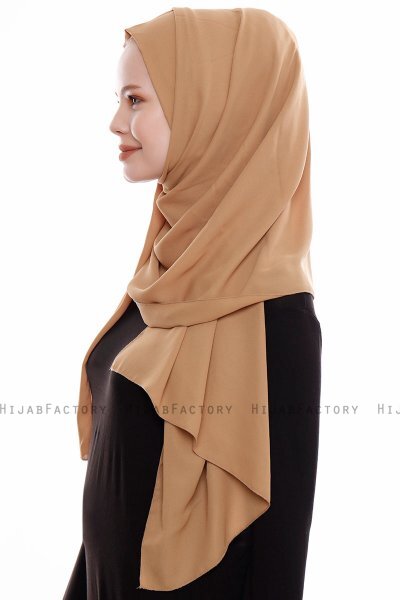 Yara - Hijab Crepe Pratique One-Piece Caramel Clair