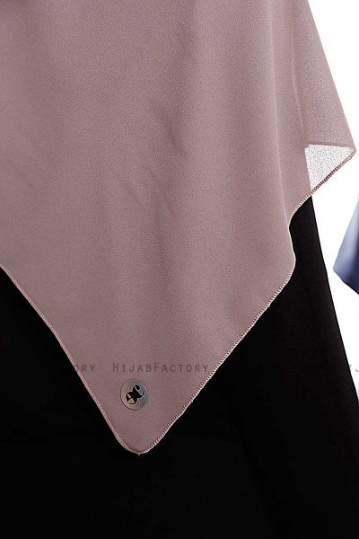 Yara - Hijab Crepe Pratique One-Piece Taupe Foncé
