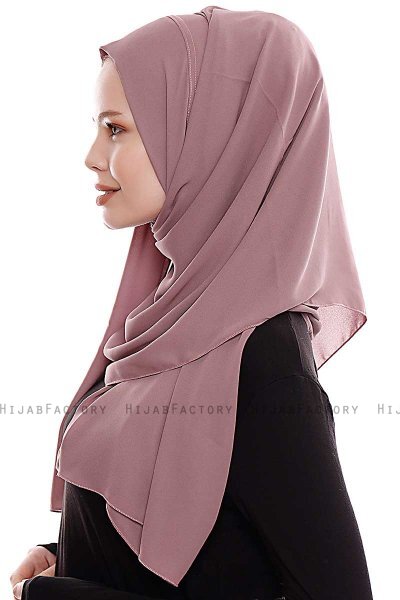 Yara - Hijab Crepe Pratique One-Piece Rose Pink