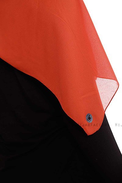 Yara - Hijab Crepe Pratique One-Piece Rouge Brique