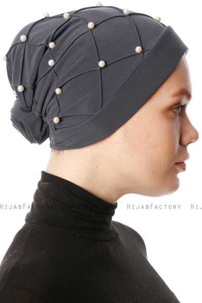 Yaren - Turban Crepe Chiffon Anthracite - Sehr-i Sal