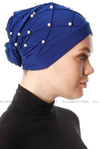Yaren - Turban Crepe Chiffon Bleu - Sehr-i Sal