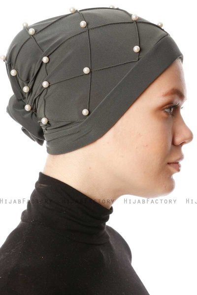 Yaren - Turban Crepe Chiffon Kaki - Sehr-i Sal