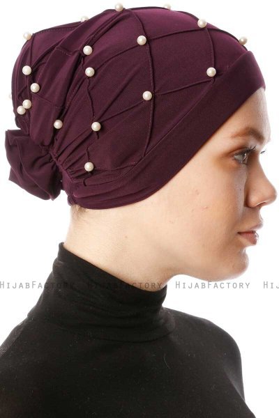 Yaren - Turban Crepe Chiffon Violet - Sehr-i Sal