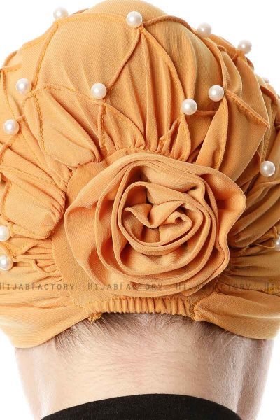 Yaren - Turban Crepe Chiffon Moutarde - Sehr-i Sal