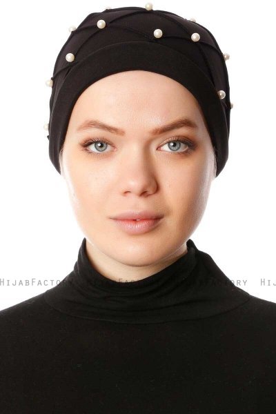 Yaren - Turban Crepe Chiffon Noir - Sehr-i Sal