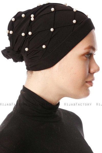 Yaren - Turban Crepe Chiffon Noir - Sehr-i Sal