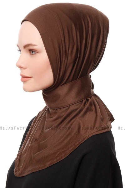 Zeliha - Hijab Pratique Viscose Marron