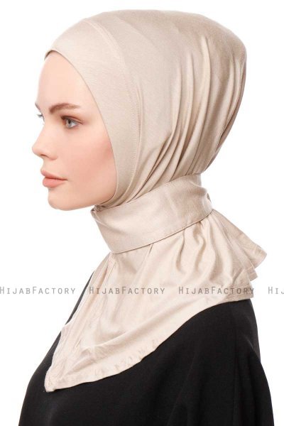 Zeliha - Hijab Pratique Viscose Taupe Clair