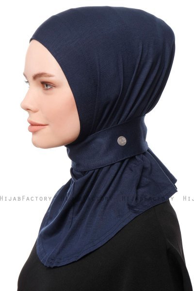 Zeliha - Hijab Pratique Viscose Bleu Marin