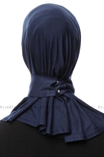 Zeliha - Hijab Pratique Viscose Bleu Marin