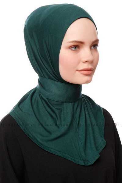 Zeliha - Hijab Pratique Viscose Vert Foncé