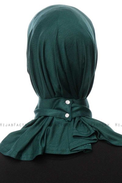 Zeliha - Hijab Pratique Viscose Vert Foncé