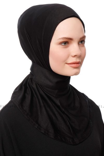 Zeliha - Hijab Pratique Viscose Noir