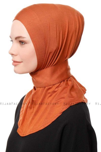 Zeliha - Hijab Pratique Viscose Rouge Brique